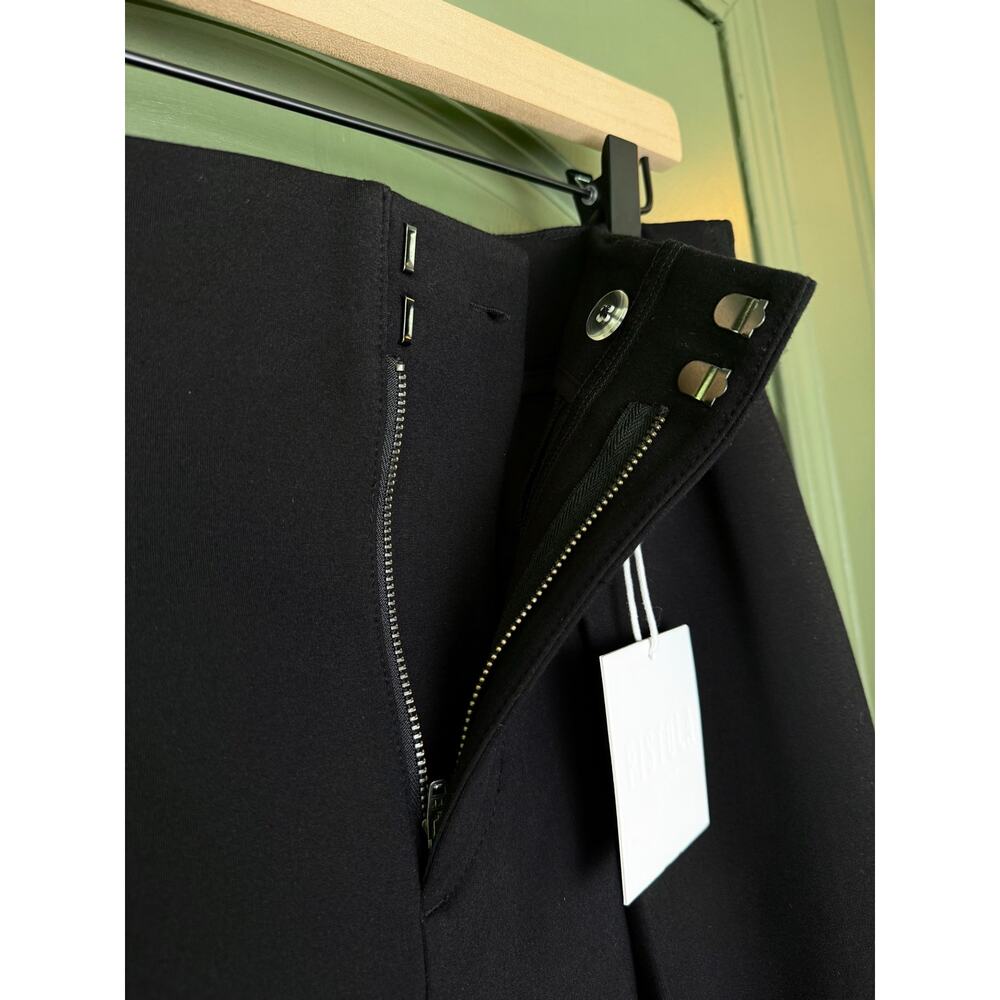 NWT Pistola Eden Pleated Ponte Barrel Tailored Trouser Night Out Black Womens 26 - Picture 5 of 9